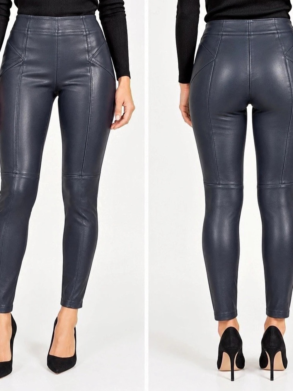 Theory stretch Leather Lambskin Skinny Leggings in Navy, NWOT, Size 0